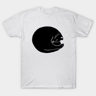 Curly Cat - inverted T-Shirt